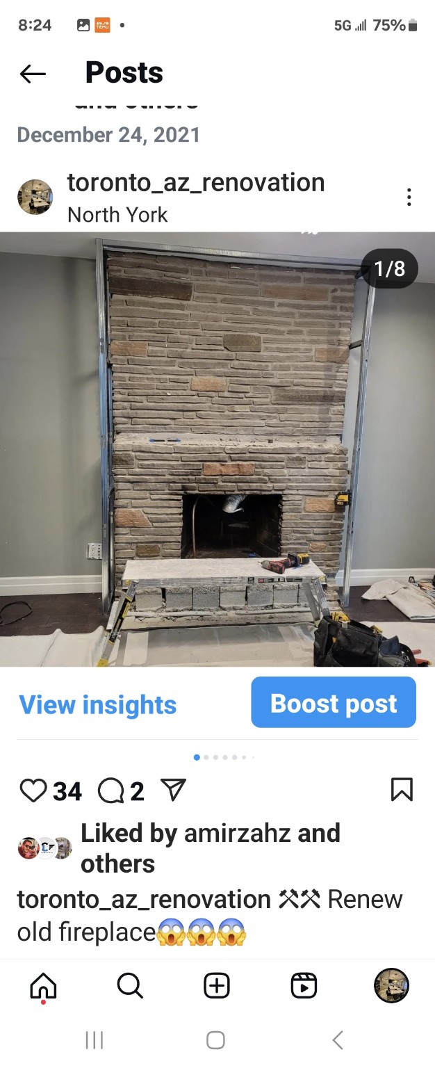 Fireplace renovation