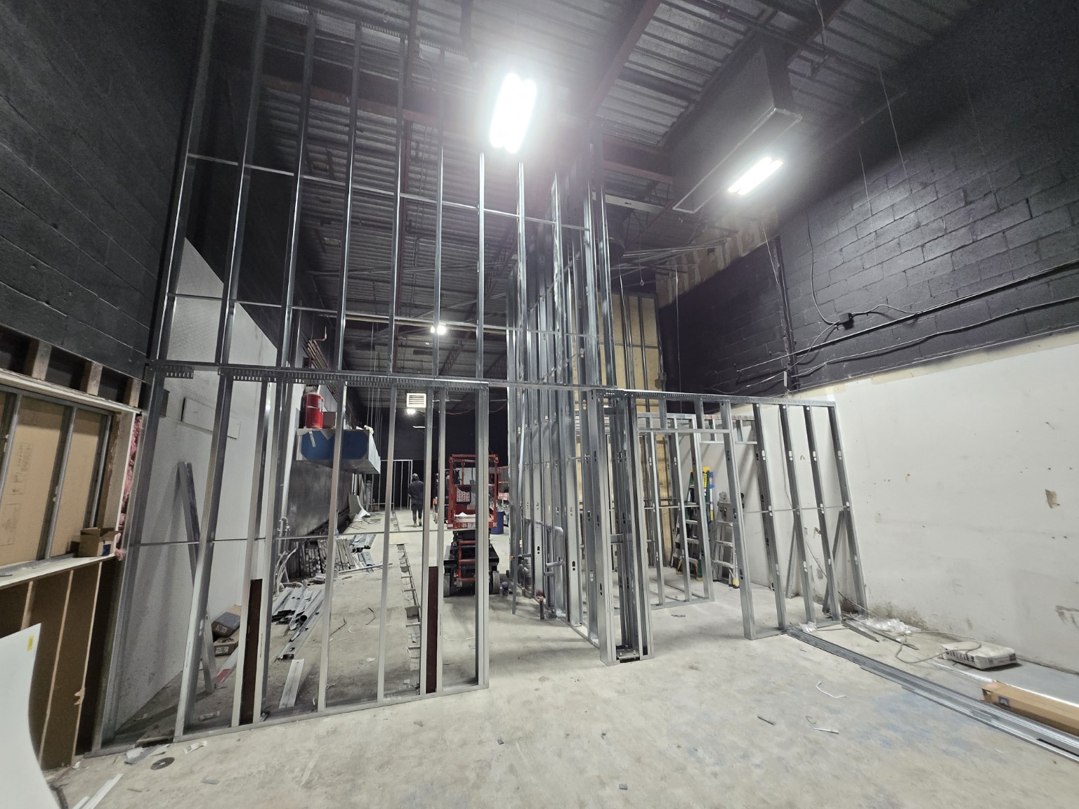 Heavy gauge metal framing for commercial renovation